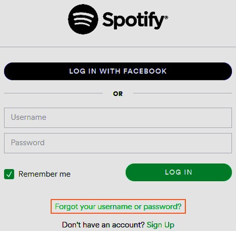 how to change spotify login from facebook