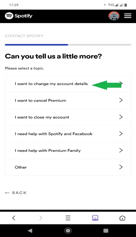 change spotify user name by contacting with spotify