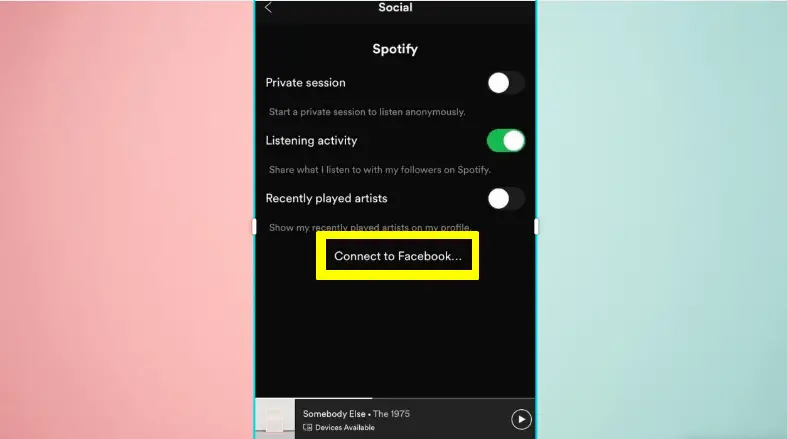 change spotify login from facebook