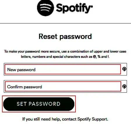cara ganti password di spotify