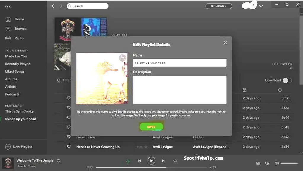 How To Change Spotify Playlist Picture On Desktop App