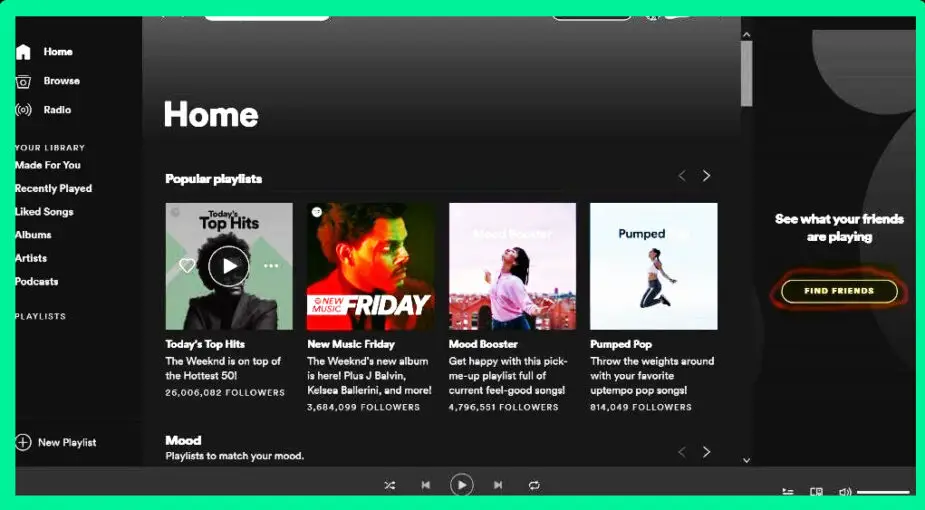 search for friends on spotify