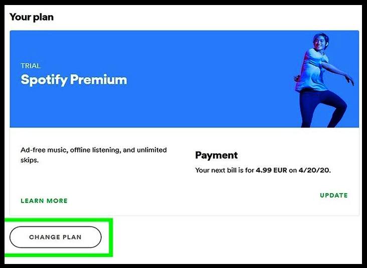 how do i change my spotify subscription to student