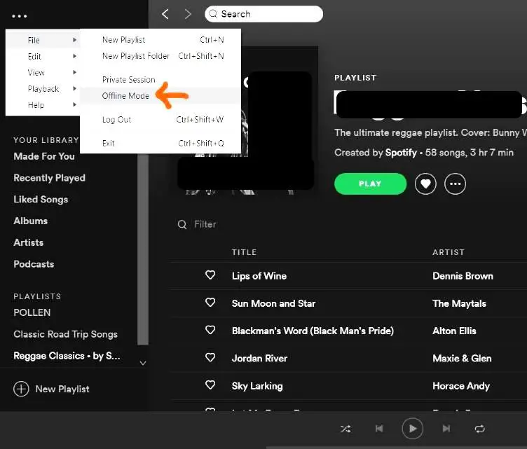 how to listen to music offline on spotify