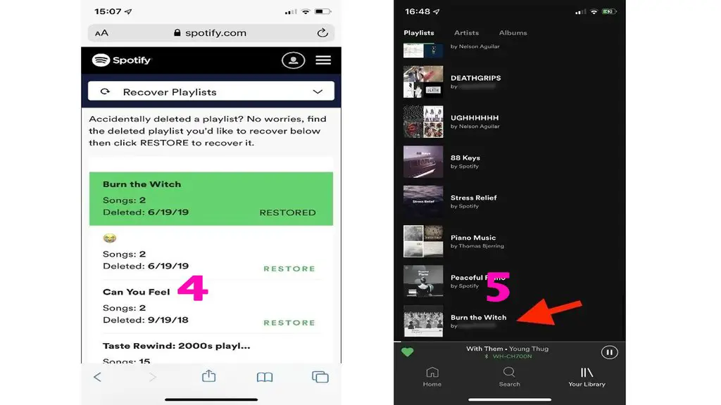 How to recover lost Spotify playlist on Mobile?