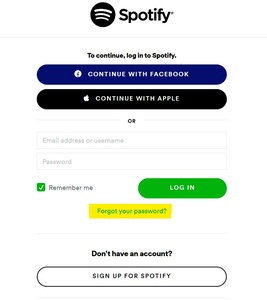 spotify password reset email not received
