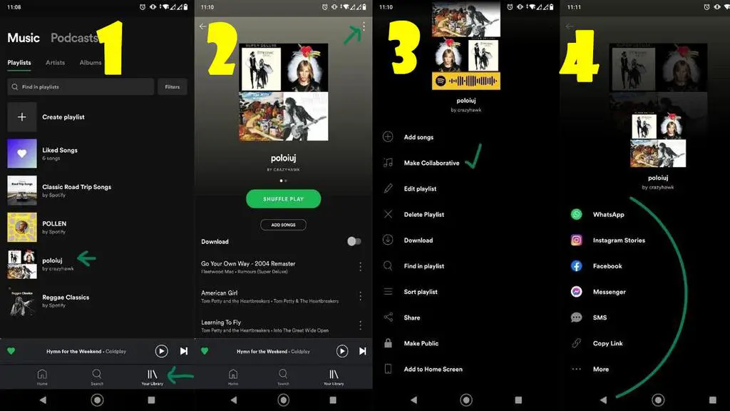 Collaborate Spotify Playlist On your smartphone