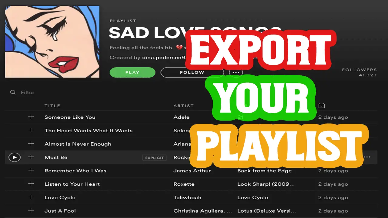 export spotify playlist