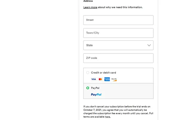 Spotify Payment method