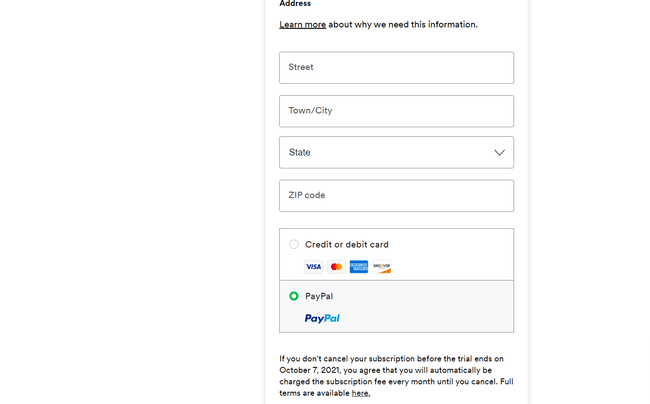 Spotify Payment method