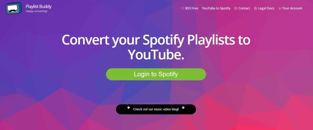 Convert Spotify Playlists To Youtube Via Playlist Buddy