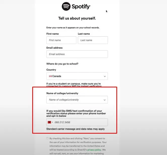 get Spotify student discount