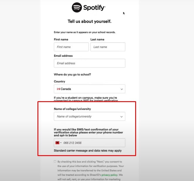 get Spotify student discount