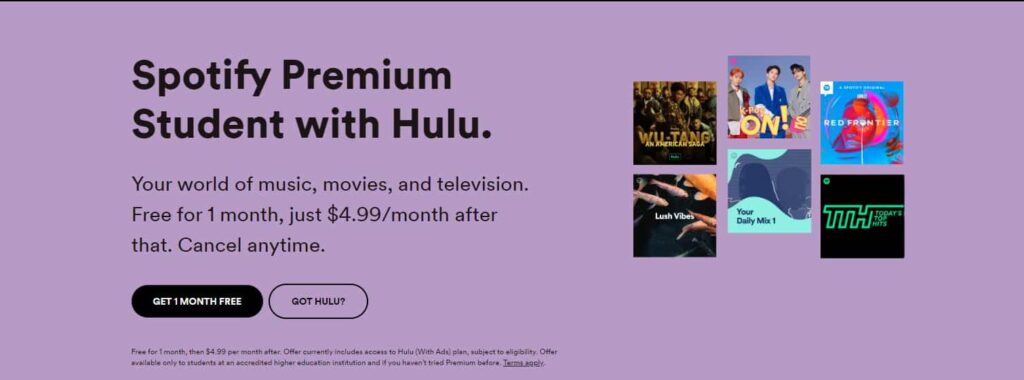 Spotify Student discount page, How to Get Spotify Student Discount