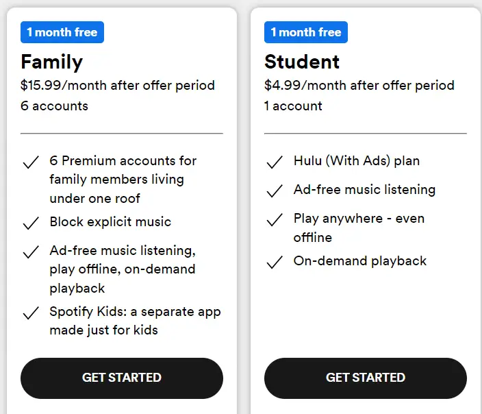 Spotify Premium for Family vs Spotify Premium for Students