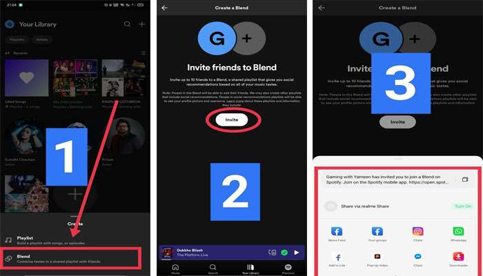 How to Make a Blend Playlist on Spotify on Mobile