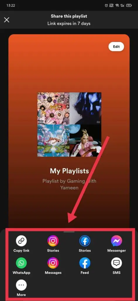 How to share Spotify private playlist