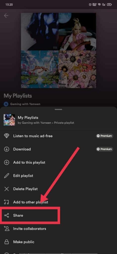 Sharing Spotify Private Playlists